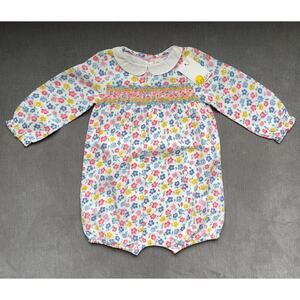 Baby Boden Floral Smocked Romper NWT 12-18 Months